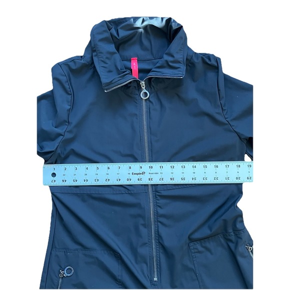 IC By Connie K Jumpsuit Women Barrel Leg Zip Up Lightweight Stretch Black Medium - Picture 8 of 11